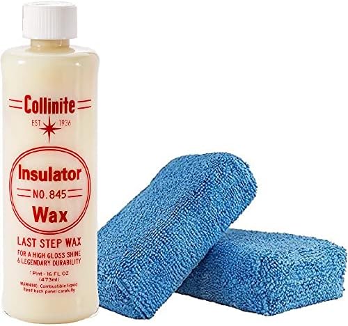 Collinite No. 845 Insulator Wax, 16 Fl Oz - 1 Pack & Microfiber Sponge Applicators Combo