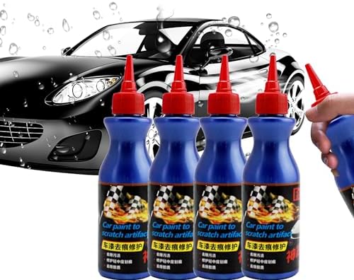 Scratch Repair Wax for Car, Car Scratch Remover Kit, Professional Car Paint Scratch Repair Agent, Car Resurfacing Polisher Scratch Repair Paste Vehicle Paint Care, Scratch Repair and Renew (4PCS)