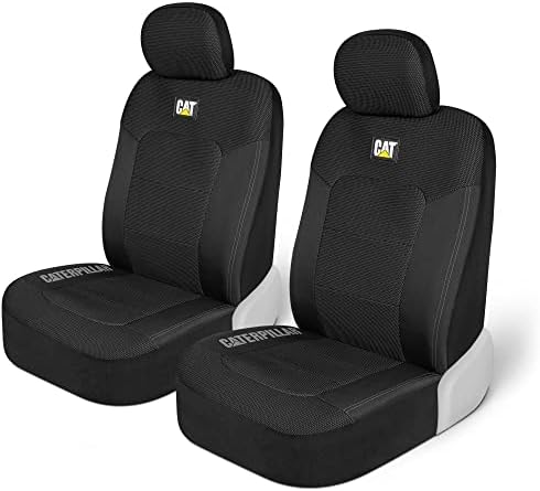 Cat® MeshFlex Automotive Seat Covers for Cars Trucks and SUVs (Set of 2) – Black Car Seat Covers for Front Seats, Truck Seat Protectors with Comfortable Mesh Back, Auto Interior Covers