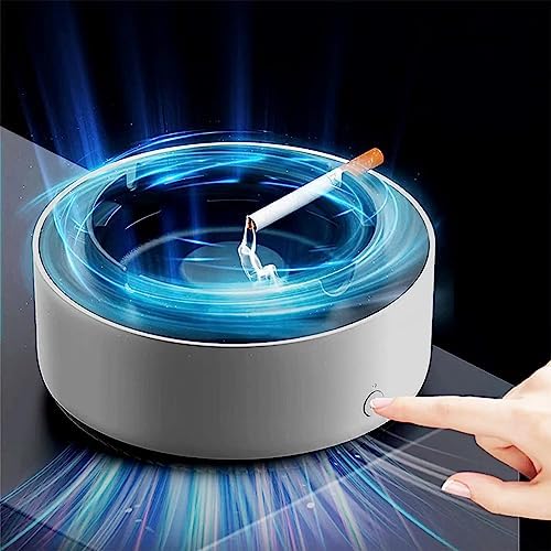 2 in 1 Multifunctional Smokeless Ashtray,Air Purifier Ashtray with Filter, Best for Home Car or Office(Grey)