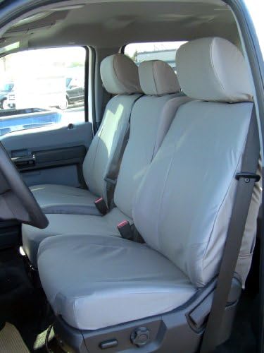 2011-2014 Ford F150-F550 Exact Fit Seat Covers Front 40/20/40 Split Seat with Opening Center Console and Integrated Center Seat Belt.
