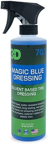 3D Magic Blue - Water Resistant Tire Shine - Repels Rain & Water on Wet Roads for Long Lasting Tire Shine & Protection 16oz.