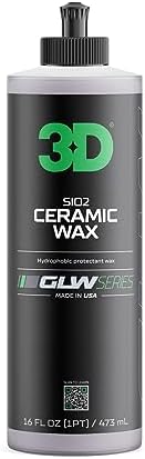 3D SiO2 Ceramic Wax, GLW Series | Ultra-Slick Gloss Finish on Paint | Hyper Hydrophobic | Protection | DIY Car Detailing | Easy Application | 16 oz