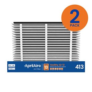 AprilAire 413 Replacement Filter for AprilAire Whole House Air Purifiers – MERV 13, Healthy Home Allergy, 16x25x4 Air Filter (Pack of 2)
