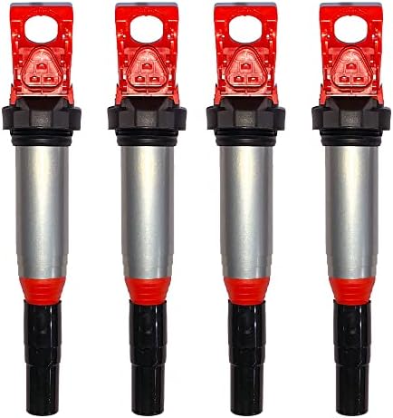 4PC ARKAUTO HIGH ENERGY RED TOP DELPHI TYPE IGNITION COIL UF667 12138616153 FOR MINI R55 R57 R56 R60 R58 R61 R59 1.6 N12 N16 BMW 1 2 3 4 5 SERIES X1 X3 X4 X5 X6 Z4 2.0 2.0T N43 N46 N20 E&F CHASSIS