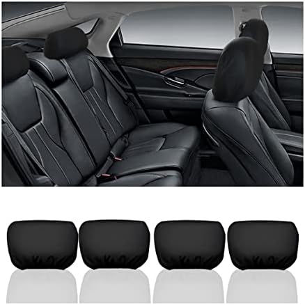 4PCS Car Headrest Covers, Soft Breathable Car Seat Head Rest Protector, Universal Automotive Accessories for Van, SUV, Truck, All Car Models