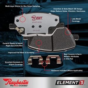Raybestos Premium Raybestos Element3 EHT™ Replacement Front Brake Pad Set for Select Subaru B9 Tribeca/Forester/Legacy/Outback/Tribeca/WRX Model Years (EHT1078H)