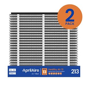AprilAire 213 Replacement Filter for AprilAire Whole House Air Purifiers – MERV 13, Healthy Home Allergy, 20x25x4 Air Filter (Pack of 2)