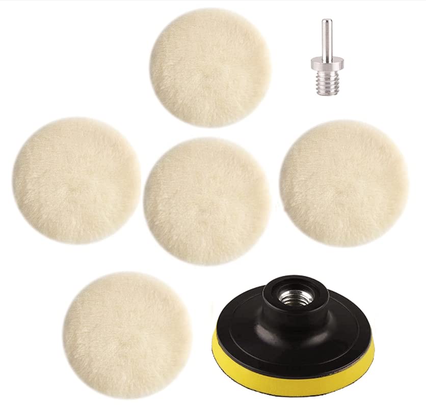 7 Pcs Polishing Pads Soft Wool Buffing Pad Polishing Wheel for Car Bonnets Waxing Buffer Discs Wheel Kit