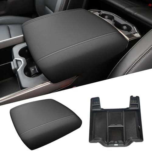 AOMSAZTO Center Console Armrest Covers for 2018 2019 2020 2021 2021 2022 2023 Dodge Ram 1500 (Bucket Seats Only)