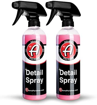 Adam's Detail Spray (2-Pack) - Quick Waterless Detailer Spray for Car Detailing | Polisher Clay Bar & Car Wax Boosting Tech | Add Shine Gloss Depth Paint | Car Wash Kit & Dust Remover
