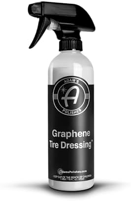 Adam's Polishes Graphene Tire Dressing - Deep Black Finish W/Graphene Non Greasy Car Detailing | Use W/Tire Applicator After Tire Cleaner & Wheel Cleaner | Ceramic Coating Like Tire Protection (16oz)