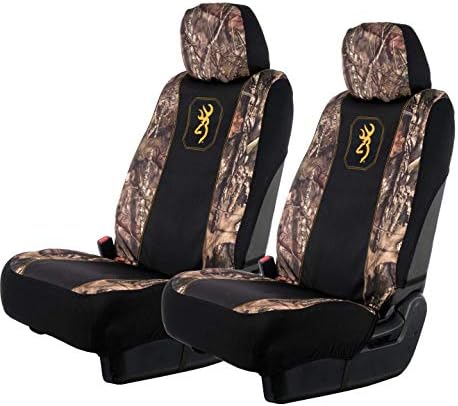Browning Universal Front and Bench Seat Covers, Water Resistant for Car, Truck, and SUV , Pack of 2, Mossy Oak Break-Up Country