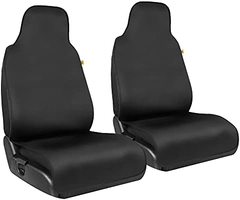 CAT® Waterproof Car Seat Covers for Front Seats, 2 Pack with Black Trim – Durable Neoprene Seat Covers for Cars, Fits 95% of Cars Trucks SUV, Ideal Seat Protector for Leather Seats