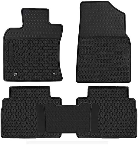 Car Floor Mats Custom Fit for Toyota Camry 8th 2018 2019 2020 2021 2022 2023 Full Black Rubber Car Floor Liners Set All Weather Season Protection Heavy Duty Odorless