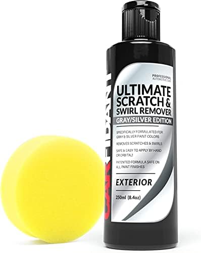 Carfidant Scratch and Swirl Remover for Gray & Silver Paints - Ultimate Car Scratch Remover - Polish & Paint Restorer - Easily Repair Paint Scratches, Scratches, Water Spots! Car Buffer Kit