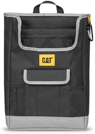 Cat® Car Front Seat Organizer, Durable Work Truck Organizer with Adjustable Straps, Front Car Seat Organizer for Extra Storage, Great For Delivery and Office, Fits Passenger Seat & Backseat - Black