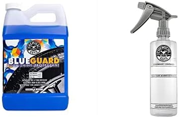 Chemical Guys TVD_103 Blue Guard II Wet Look Sprayable High Gloss Dressing/Conditioner & Tire Shine (Works on Tires, Rubber, Trim, Plastic & More), 1 Gal with 16 oz. Spray Bottle (2 Item Bundle)