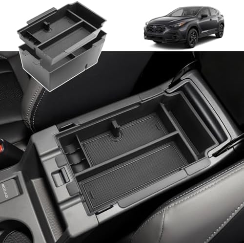 Coleya 2024 Impreza Center Console Organizer for Subaru Impreza (Base/Sport/RS), 2024 Impreza Console Tray Insert Armrest Organizer 2024 Impreza Accessories Wear-Resistant (Double Layer)