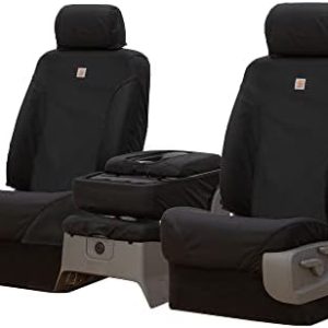 Covercraft Carhartt Super Dux SeatSaver Custom Seat Covers | SSC3475COBK | 1st Row 40/20/40 Bench Seat | Compatible with Select Chevrolet Silverado/GMC Sierra 1500/2500/3500 Models | Black