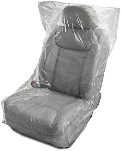 Donkey Auto Products Automotive Disposable Clear Plastic Seat Covers (30 Per Pack)