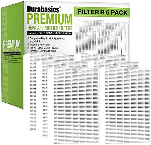 Durabasics 6 Pack of HEPA Filters Compatible with Honeywell Air Purifier Replacement Filters, Honeywell Air Purifier Filters, Honeywell Filter R, Honeywell HEPA Filter Replacement & Honeywell HPA300