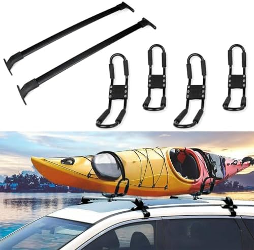 ECCPP Roof Rack Crossbars+Kayak Rack Fits for Ford for Expedition 2018-2019 Side Rails Roof Rack Crossbars