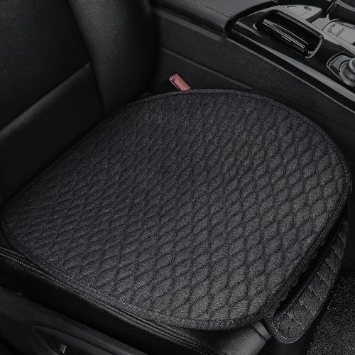 EifBrisa Car Seat Covers Cushion,2Pcs Bottom Seat Covers for Cars,Super Breathable,Warm in Winter and Cool in Summer,Storage Bags,Universal Front Seat Covers Fit for Most Sedans(2Pcs Black)