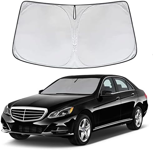 Front Windshield Sunshade Fit for Mercedes Benz GLC 2016-2023 and E-Class Foldable UV Ray Reflector Car Shade Front Windshield Mercedes Benz Sun Shade Windshield Keeps Your Vehicle Cool