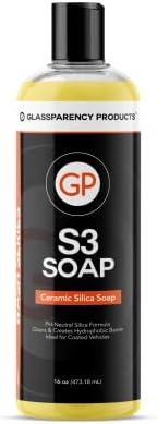 GlassParency S3 Ceramic Silica Soap (16 oz) | Ceramic Car Shampoo Cleans & Coats | Hydrophobic Protection | Ceramic Coating Safe Soap