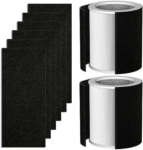 H-PF400 HEPA Filter Replacement Kit Compatible with H-HF400-VP H-PF400 Hunter HP400 Cylindrical Tower Air Purifier, 2 HEPA Filters + 8 Pre-Carbon Filters