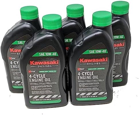 Kawasaki 99969-6296 (Pack of 5) Genuine OEM K-Tech SAE 10W-40 4-Cycle Engine Oil