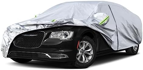 Koukou 6 Layers Car Cover Custom Fit Chrysler 300 from 2004 to 2023, Waterproof All Weather for Automobiles, Sun Rain Dust Snow Protection. (Ships from US Warehouse, Arrive Within 3-7 Days)