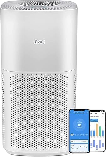 LEVOIT Air Purifiers for Home Large Room, Covers Up to 3175 Sq. Ft, Smart WiFi and PM2.5 Monitor, 3-in-1 Filter Captures Particles, Smoke, Pet Allergies, Dust, Pollen, Alexa Control, Core 600S, White