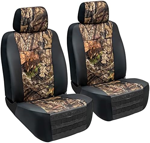 LPI Truck Mossy Oak Heavy Duty Seat Covers for Front Seats; Fits Full-Size SUV or Truck; Includes Front and Rear Storage Pockets, Built-in Molle Style Organizer; Semi-Custom Fit; 2pcs