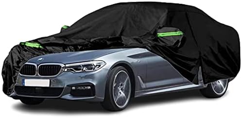 LTDNB Waterproof Car Covers Compatible with 2007-2023 BMW 5 Series 528i 530i 535i 540i M5, All Weather Custom-fit Car Cover with Zipper Door for Rain Snowproof UV Windproof Protection