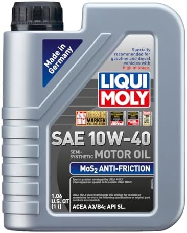Liqui Moly 2042 MoS2 Anti-Friction 10W-40 Motor Oil - 1 Liter