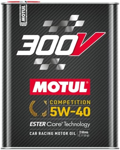 MOTUL 110817 300V 5W-40 COMPETITION Car Racing Motor Oil Full Synthetic Engine Lubricant 2 Liter High Performance 4-Stroke Ester Core