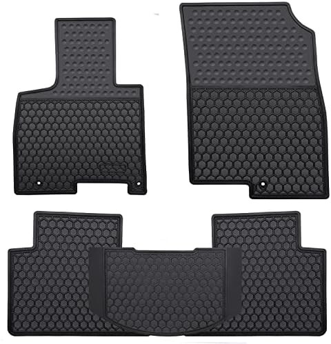 Megiteller Car Floor Mats Custom Fit for Hyundai Tucson 2022 2023 Odorless Washable Heavy Duty Rubber (All Weather) Floor Liners Front and Rear Row Set Blue