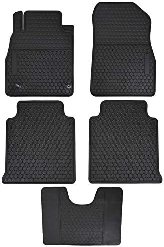 Megiteller Car Floor Mats Custom Fit for Nissan Kicks 2018 2019 2020 2021 2022 2023 Odorless Washable Heavy Duty Rubber (All Weather) Floor Liners Front and Rear Row Set Black
