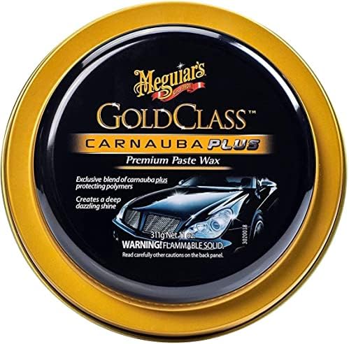 Meguiar's G7014J Gold Class Carnauba Plus Premium Paste Wax, Creates a Deep Dazzling Shine - 11 Oz Container