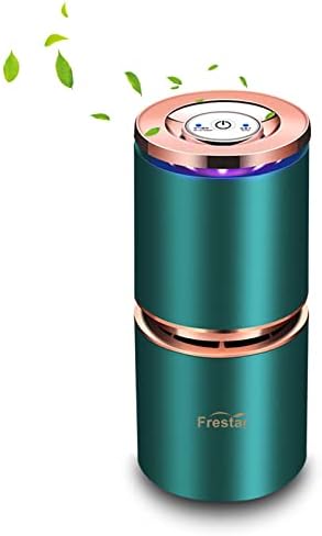 Mini Air Purifier USB Air Purifiers for Car Office Desk Small Room, Super Quiet with LED Night Light, No Adapter (Green)