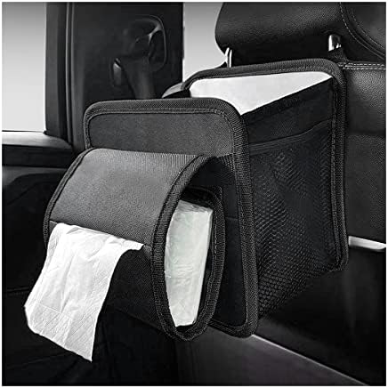 Moioee Car Trash Can, Waterproof Oxford Cloth Hanging Organizer Trash Bin, No-Leak Large Capacity Litter Storage Garbage Bag with Adjustable Straps and Lid