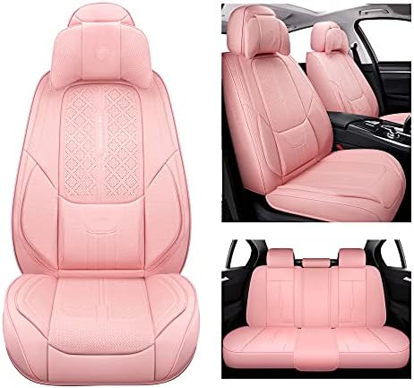 NS YOLO Full Coverage Faux Leather Car Seat Covers Universal Fit for Cars,SUVs and Pick-up Trucks with Waterproof Leatherette in Auto Interior Accessories