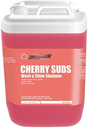 Nanoskin CHERRY SUDS Foaming Car Wash Concentrated Shampoo 5 Gallons for Foam Cannons, Foam Guns, Bucket Washes | Pressure Washer Safe, Cherry-Scented Soap | Ideal for Cars, Trucks, Motorcycles, RVs