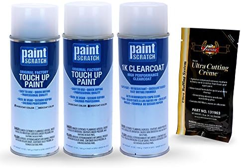 PAINTSCRATCH Touch Up Paint Tricoat Spray Can Car Scratch Repair Kit - Compatible/Replacement for Nissan KICKS White Pearl Tricoat (Color Code: QAB)