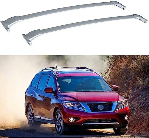 PATAJP4U Pair Silver Aluminum Roof Rack Top Bar Rail Strict QC & Fitment Tested