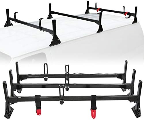 PATAJP4U Universal Fullsize 3 bar for Chevy GMC Ladder Roof Rack Crossbar Strict QC & Fitment Tested