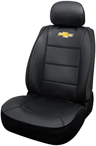 Plasticolor 008599R01 Chevy Chevrolet Logo Universal Fit Car Truck or SUV Sideless 3-Piece Seat Cover w/Head Rest , Black
