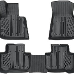 Powerty Floor Mats Compatible for BMW X3 X4 2018 2019 2020 2021 2022 2023 2 Row Liner Set All Models TPE 3D Car Mats All-Weather Custom Fit BMW X3 X4 Floor Liners Accessories